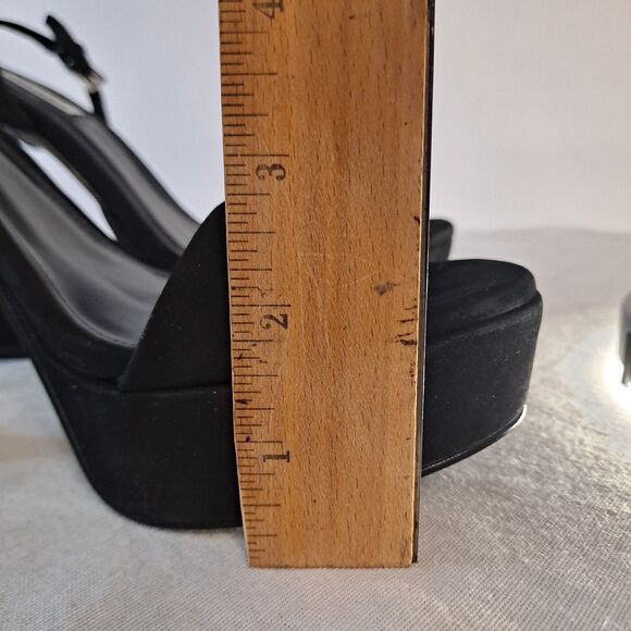 Steve Madden Lashed  Ankle Strap Dressy Platform Sandals Women's Sz 7.5M Black - Picture 11 of 11